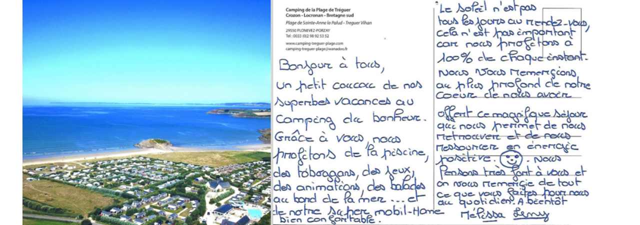 Un aperçu d'une carte postale recto verso